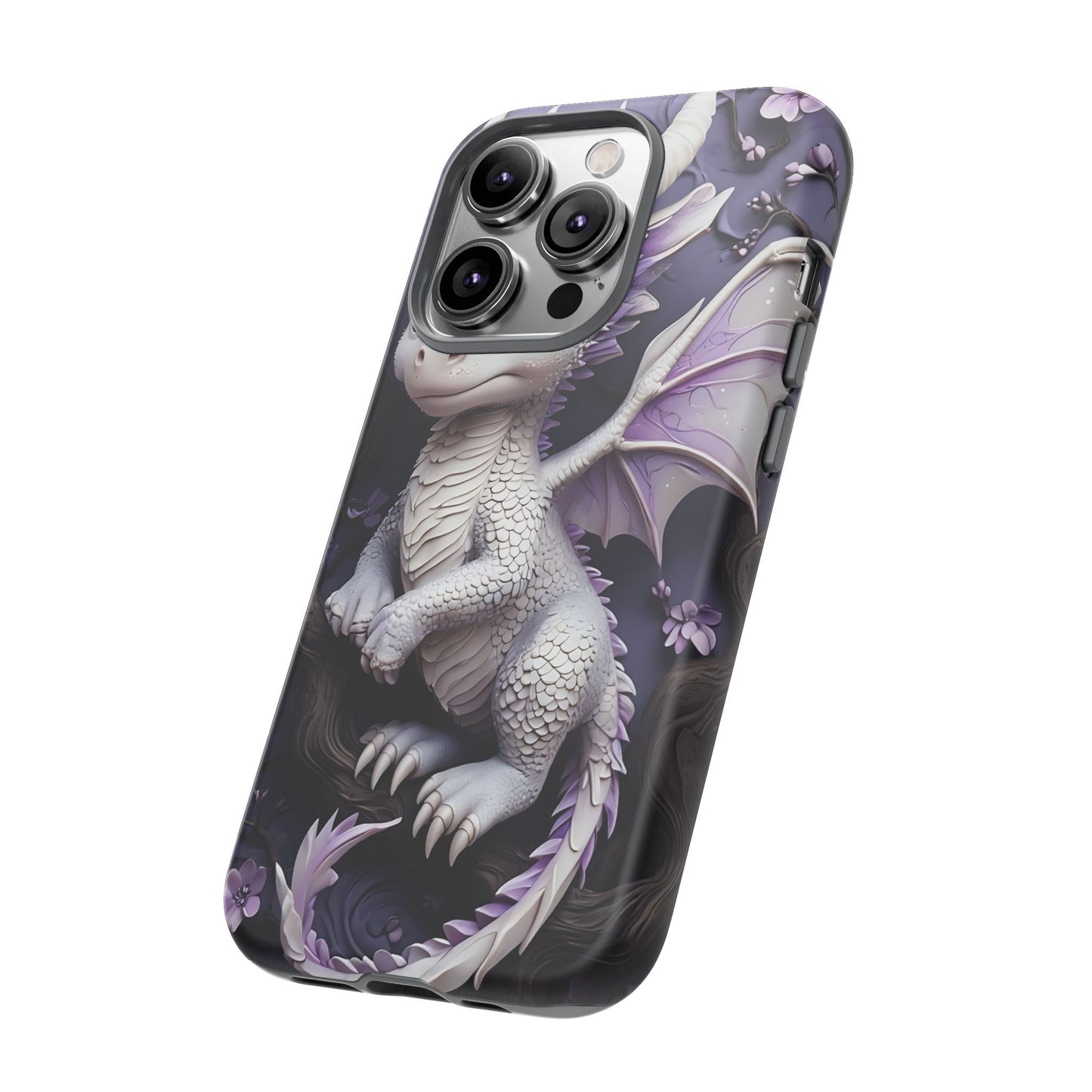Charming Young Dragon on a Branch Phone Case Design
