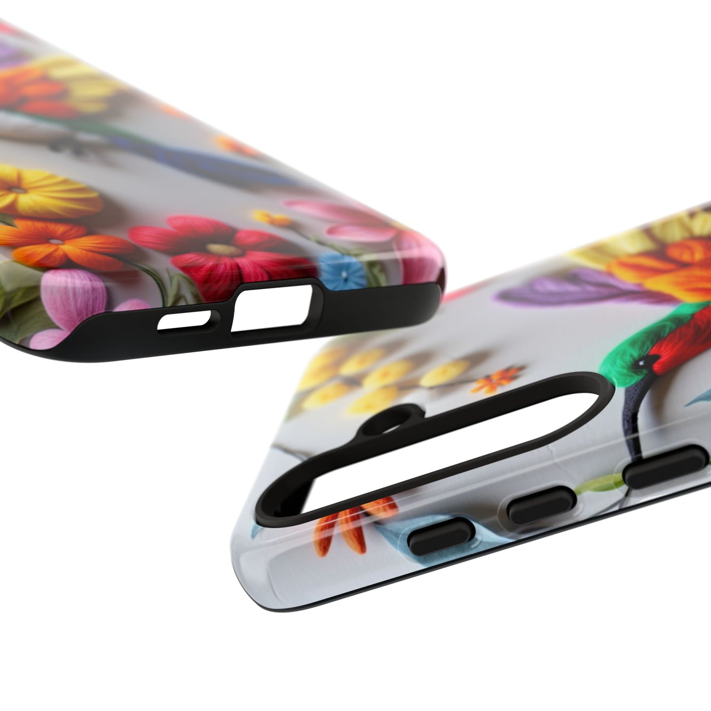 Elegant Hummingbird with Floral Mosaic Design | Nature's Artistic Vibes | iPhone 16 Pro