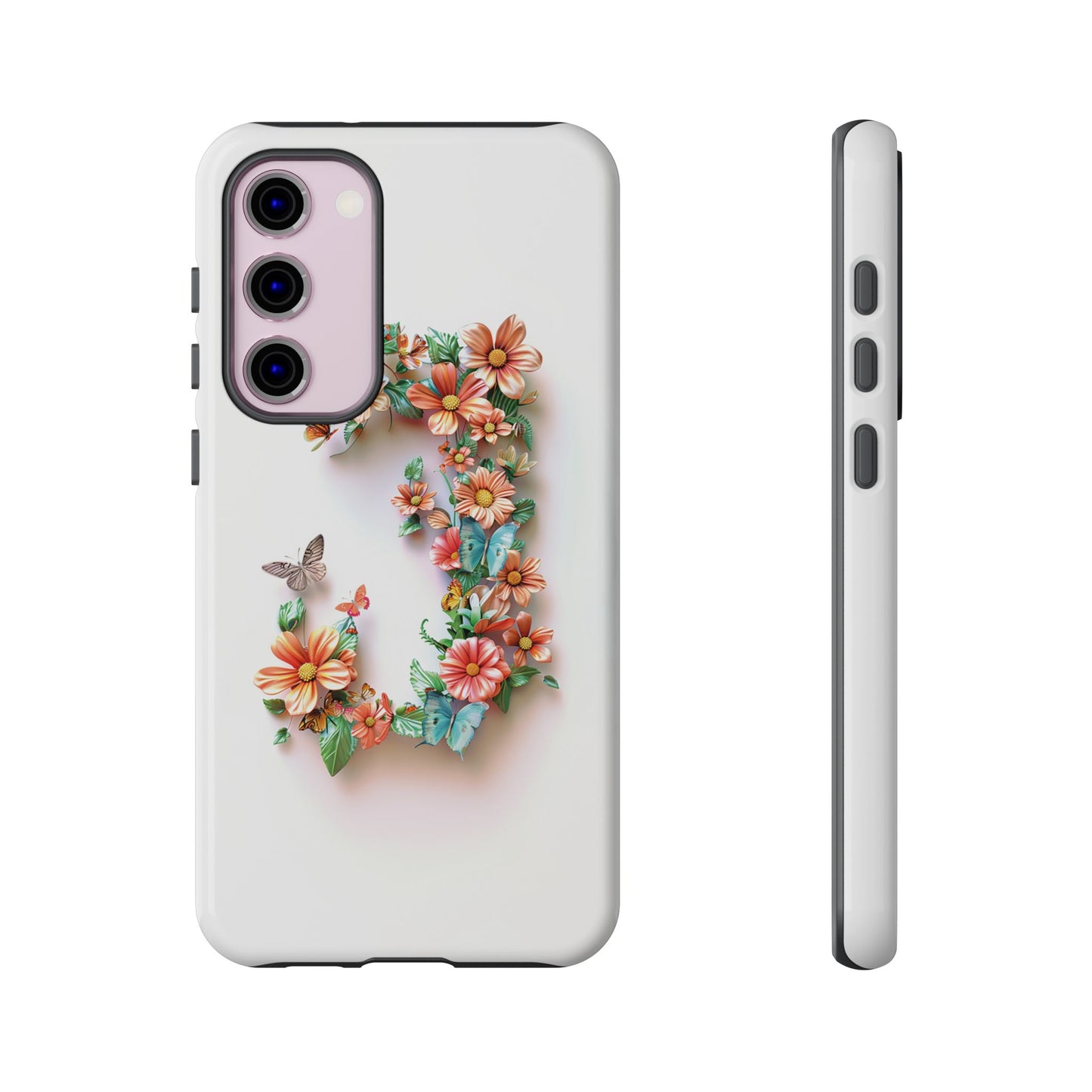 Floral Letter J Phone Case – Personalized Aesthetic Cover for iPhone, Samsung & Google Pixel