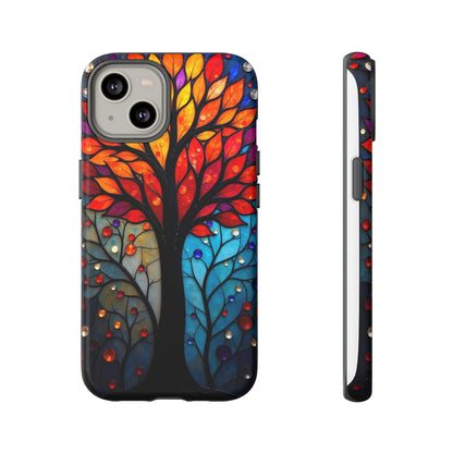 Stained Glass Tree: Vibrant Elegance for Your Case