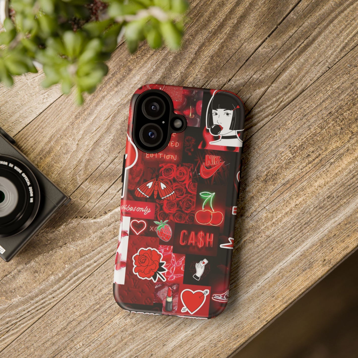Red Pop Art Neon Vibes Phone Case