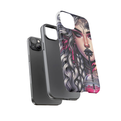 Icy Rebel – Silver Dreads & Edgy Street Chic Mobile Cover