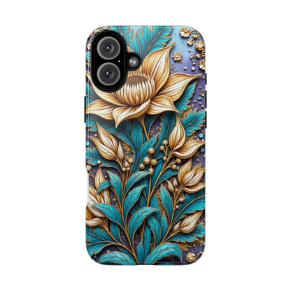 Golden Chrysanthemum: Floral Stained Glass Masterpiece