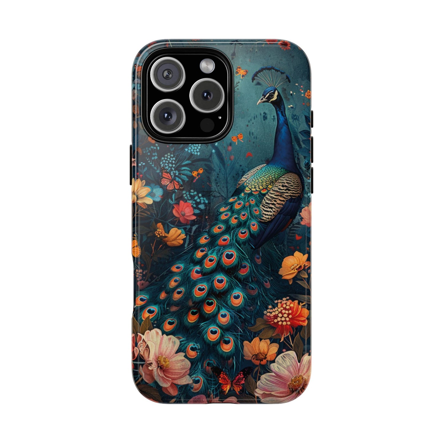 Floral Peacock Birds Phone Case – Cute & Protective Cover for iPhone, Samsung & Google Pixel