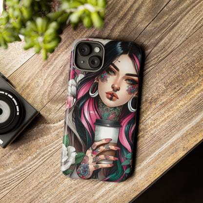 Tattooed Coffee Lover Art Mobile Case