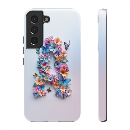 Floral Letter A Phone Case – Personalized Aesthetic Cover for iPhone, Samsung & Google Pixel