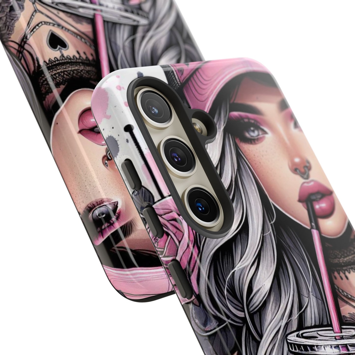 Pink Aesthetic Rebel – Iced Coffee & Inked Beauty Mobile Cover