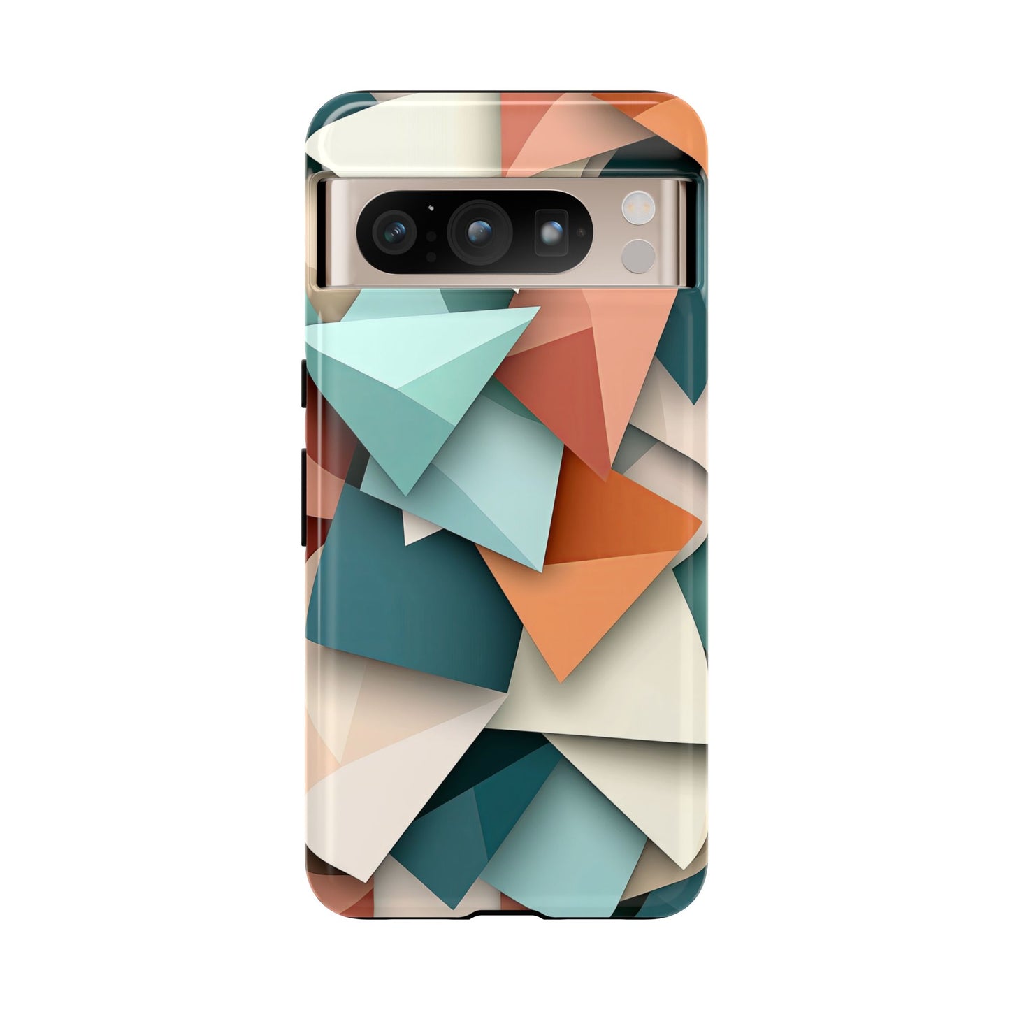 Origami Prism – Abstract Tri-Fold Geometry Phone Case – iPhone, Google Pixel, Samsung