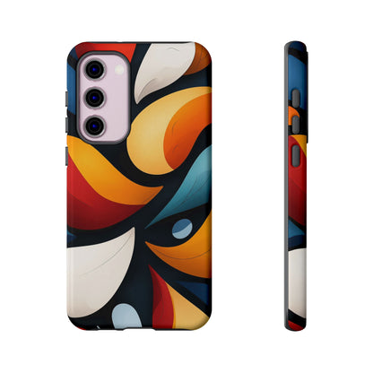 Petal Drift – Modern Abstract Leaf Pattern Phone Case for iPhone, Samsung & Pixel