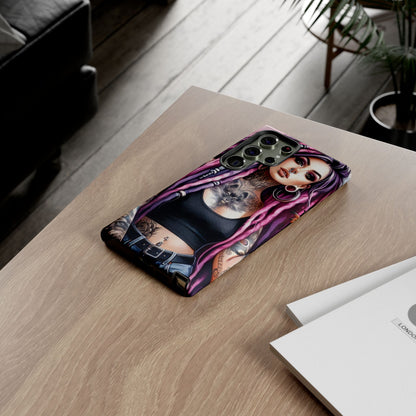 Tattooed Rebel – Gothic Cat Spirit Mobile Cover