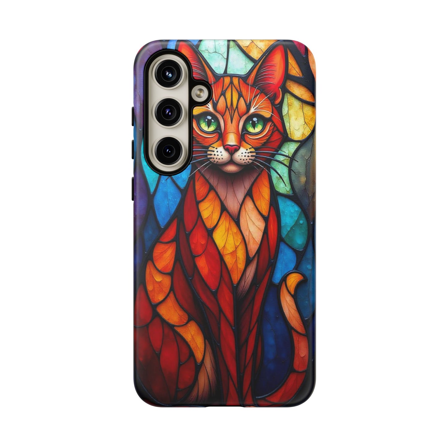 Geometric Cat: Colorful Abstract Portrait