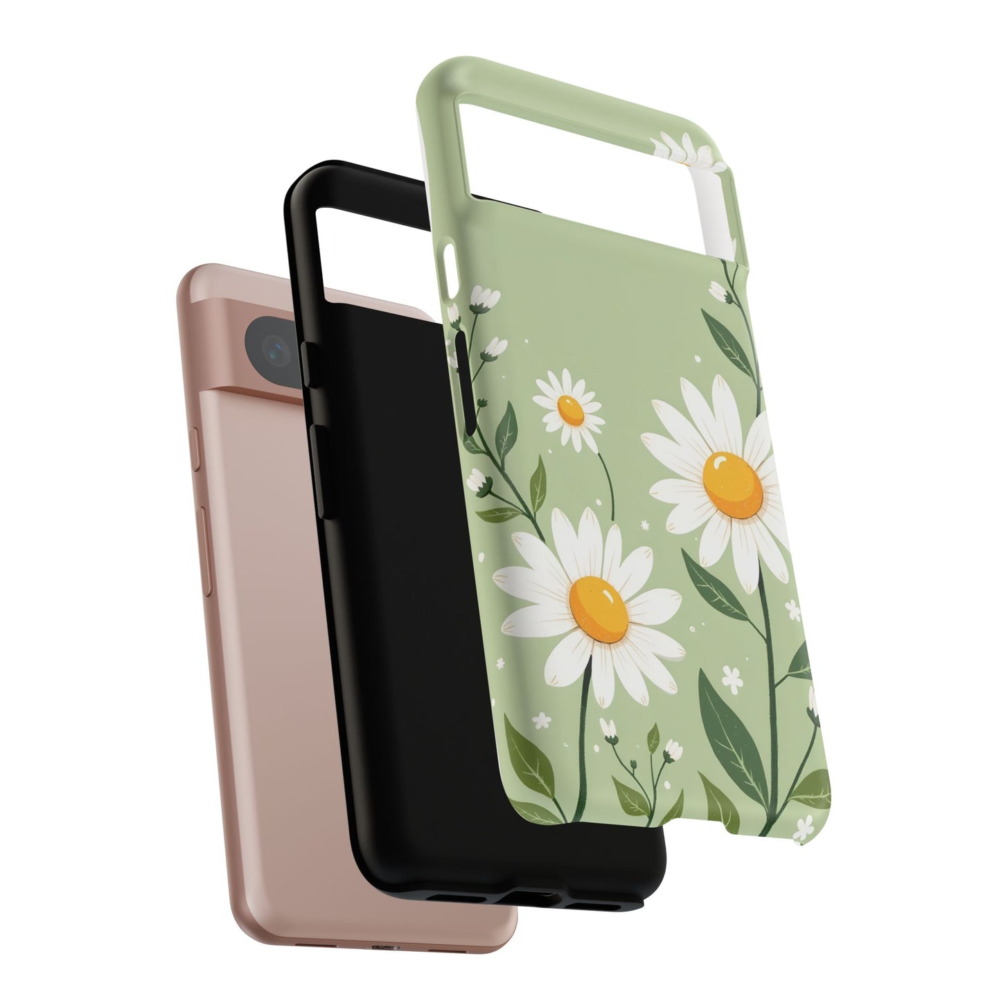 Green Floral Case, Daisy Pattern Design, Iphone Case Design, Perfect Gift For Her