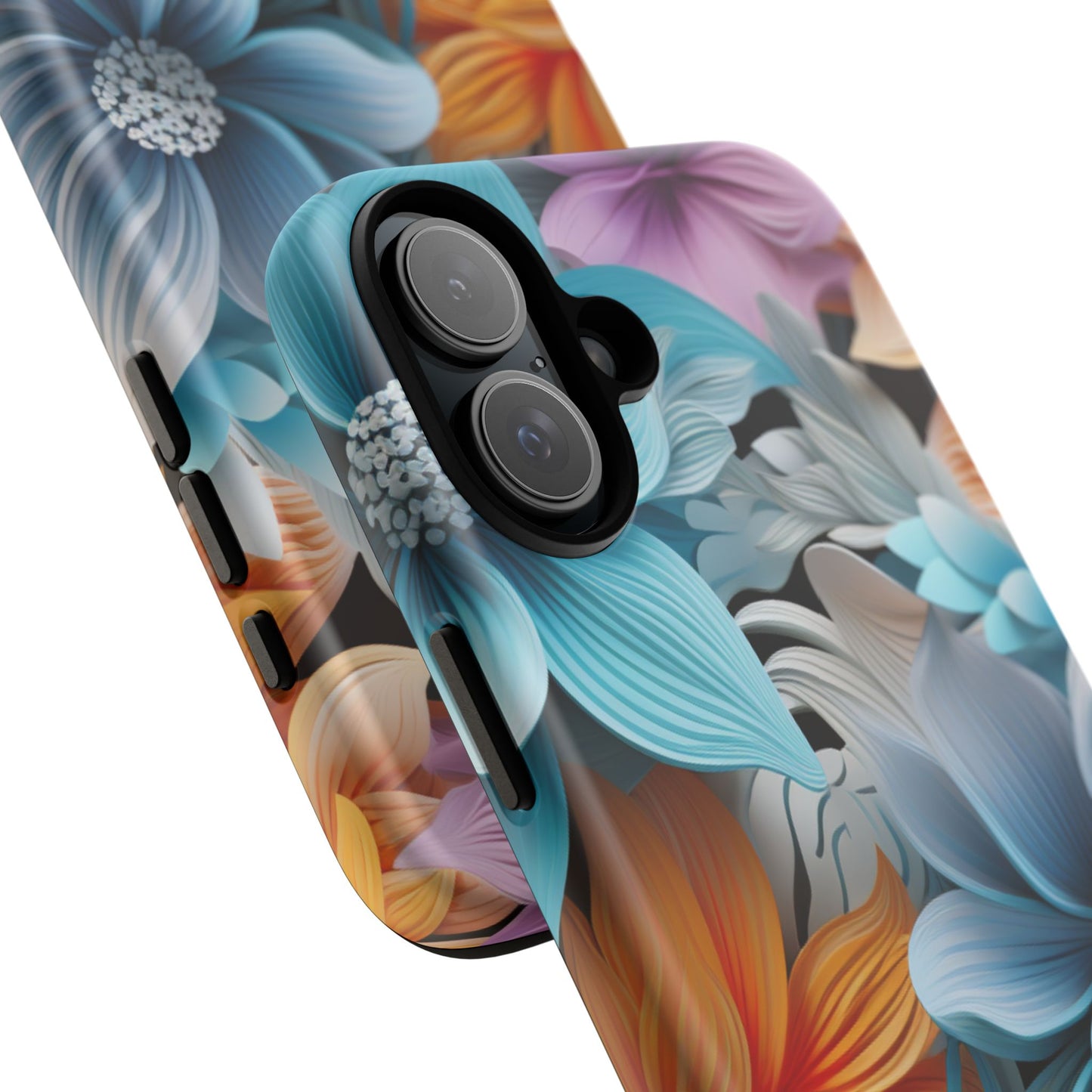 Elegant 3D Floral Bloom Mobile Case – Vivid & Artistic