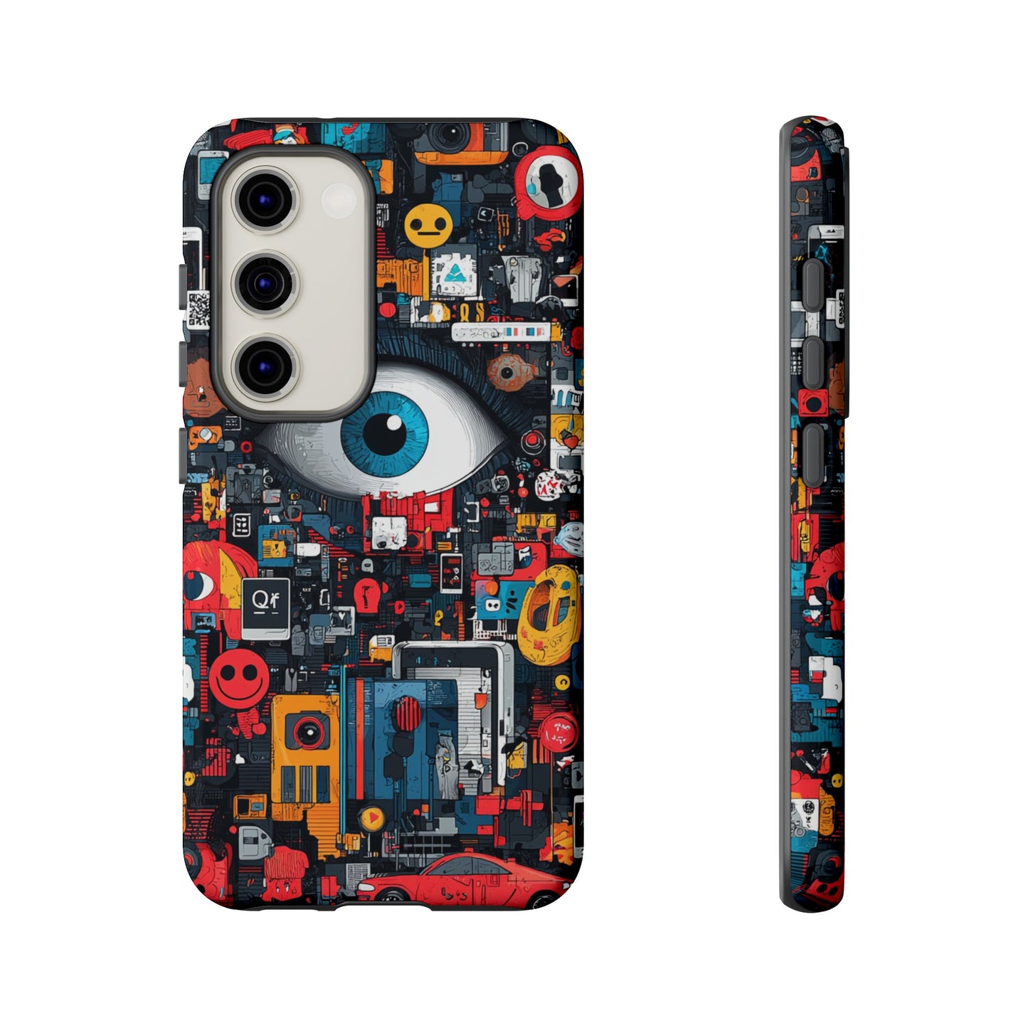 Contemporary Art Phone Case – Basquiat Graffiti Cover - iPhone, Samsung & Google Pixel Cover - Artistic Painting Case,  Art Lover Gift