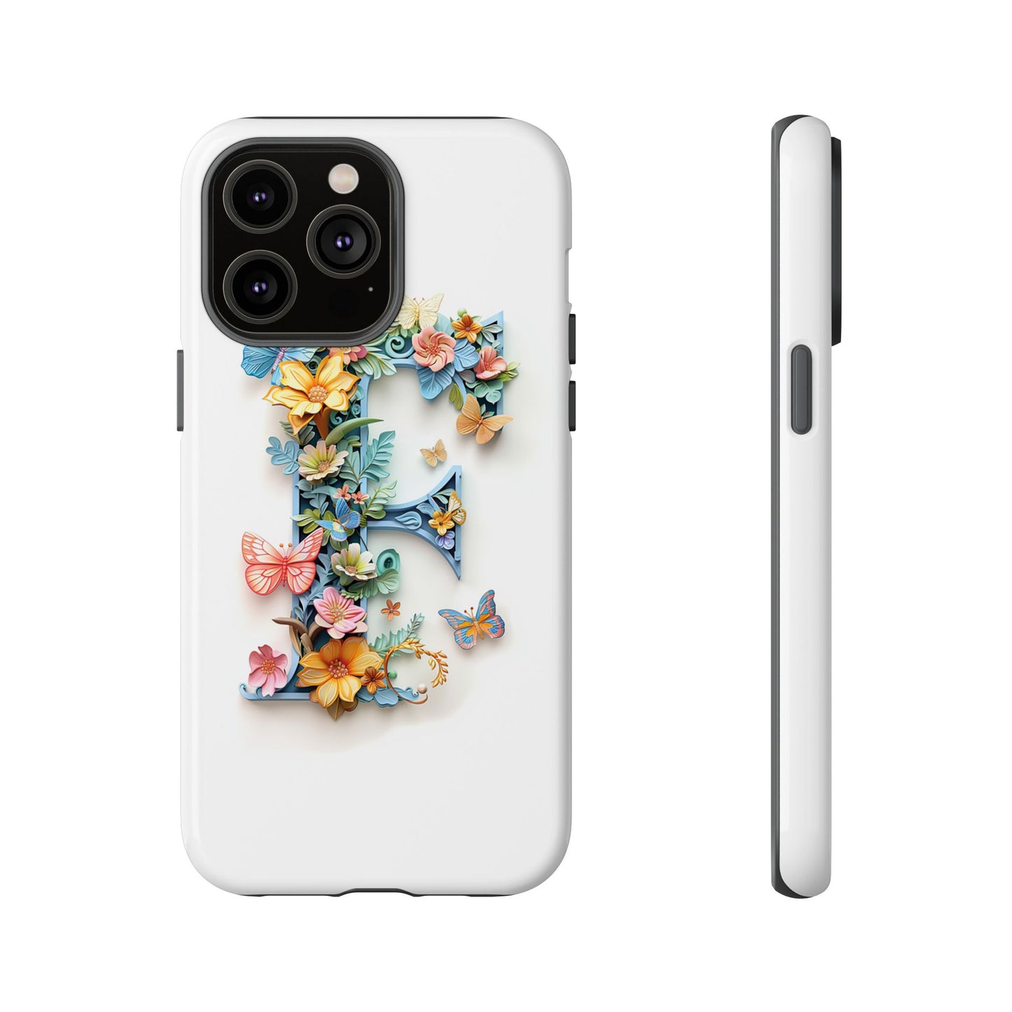 Floral Letter F Phone Case – Personalized Aesthetic Cover for iPhone, Samsung & Google Pixel