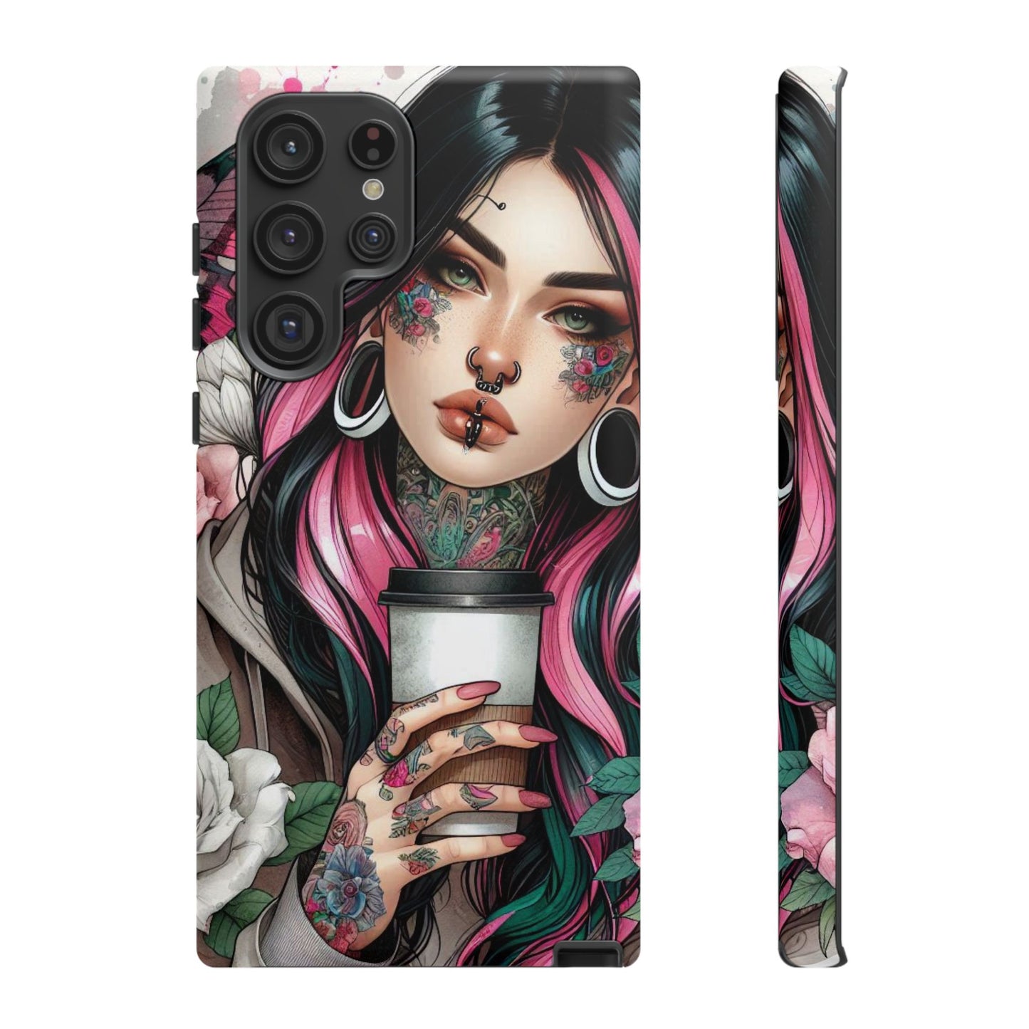 Tattooed Coffee Lover Art Mobile Case