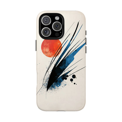 Zen Burst – Minimal Abstract Ink Stroke Phone Case for iPhone, Samsung & Pixel