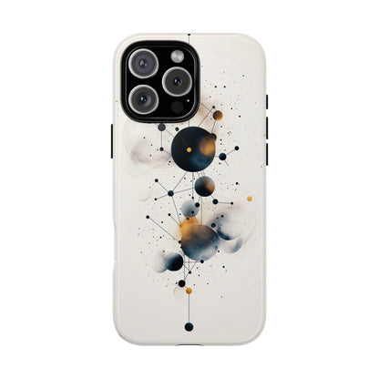 Cosmic Connect – Orbital Geometry Abstract Phone Case for iPhone, Google Pixel, Samsung