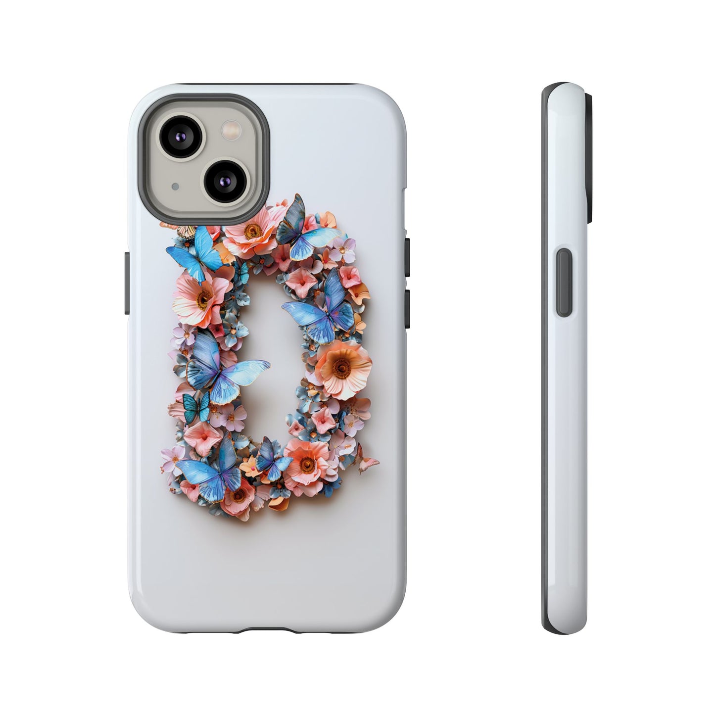 Floral Letter D Phone Case – Personalized Aesthetic Cover for iPhone, Samsung & Google Pixel