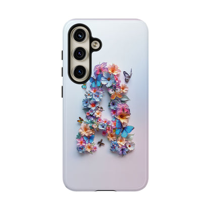 Floral Letter A Phone Case – Personalized Aesthetic Cover for iPhone, Samsung & Google Pixel