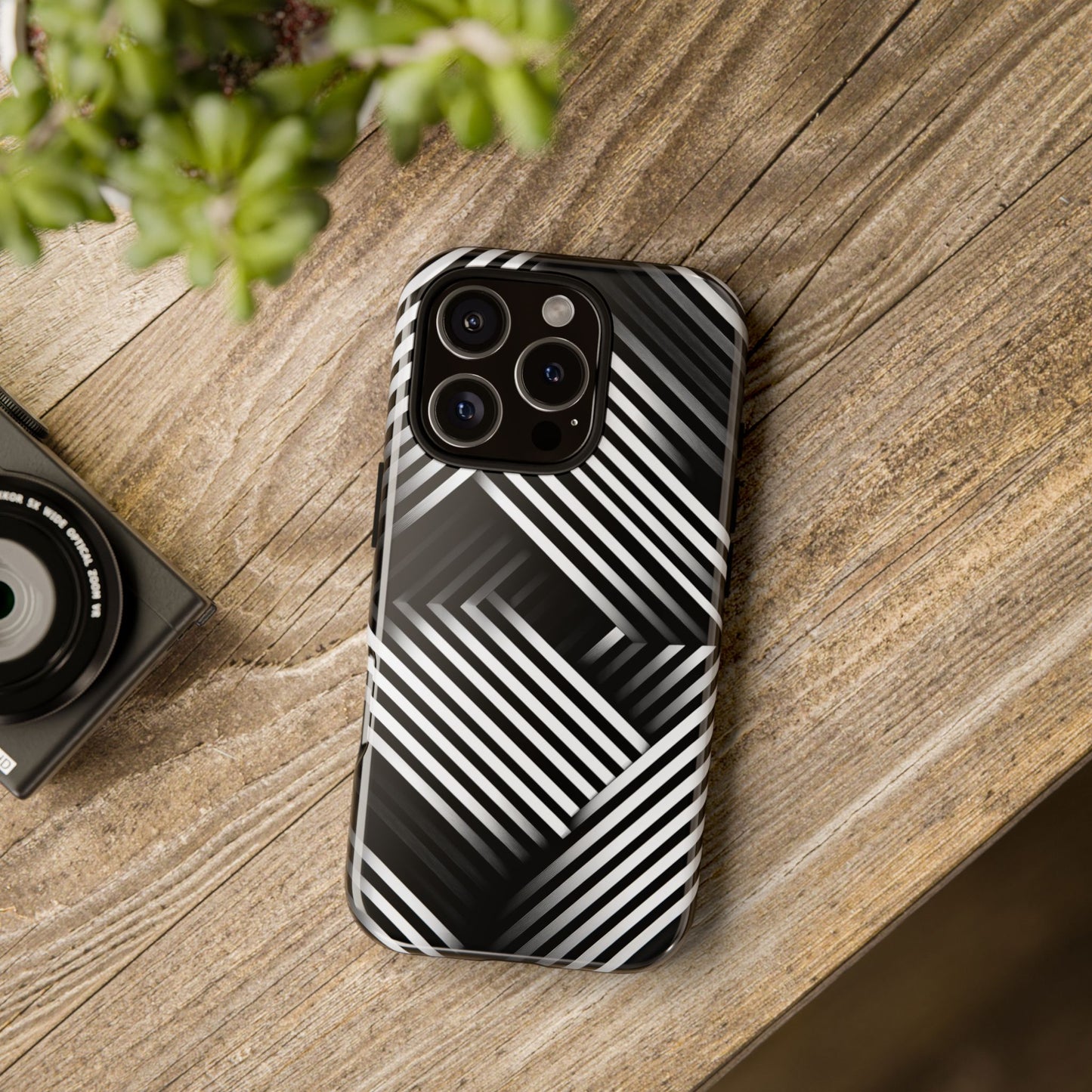 Monochrome Matrix Phone Case for iPhone, Pixel & Samsung