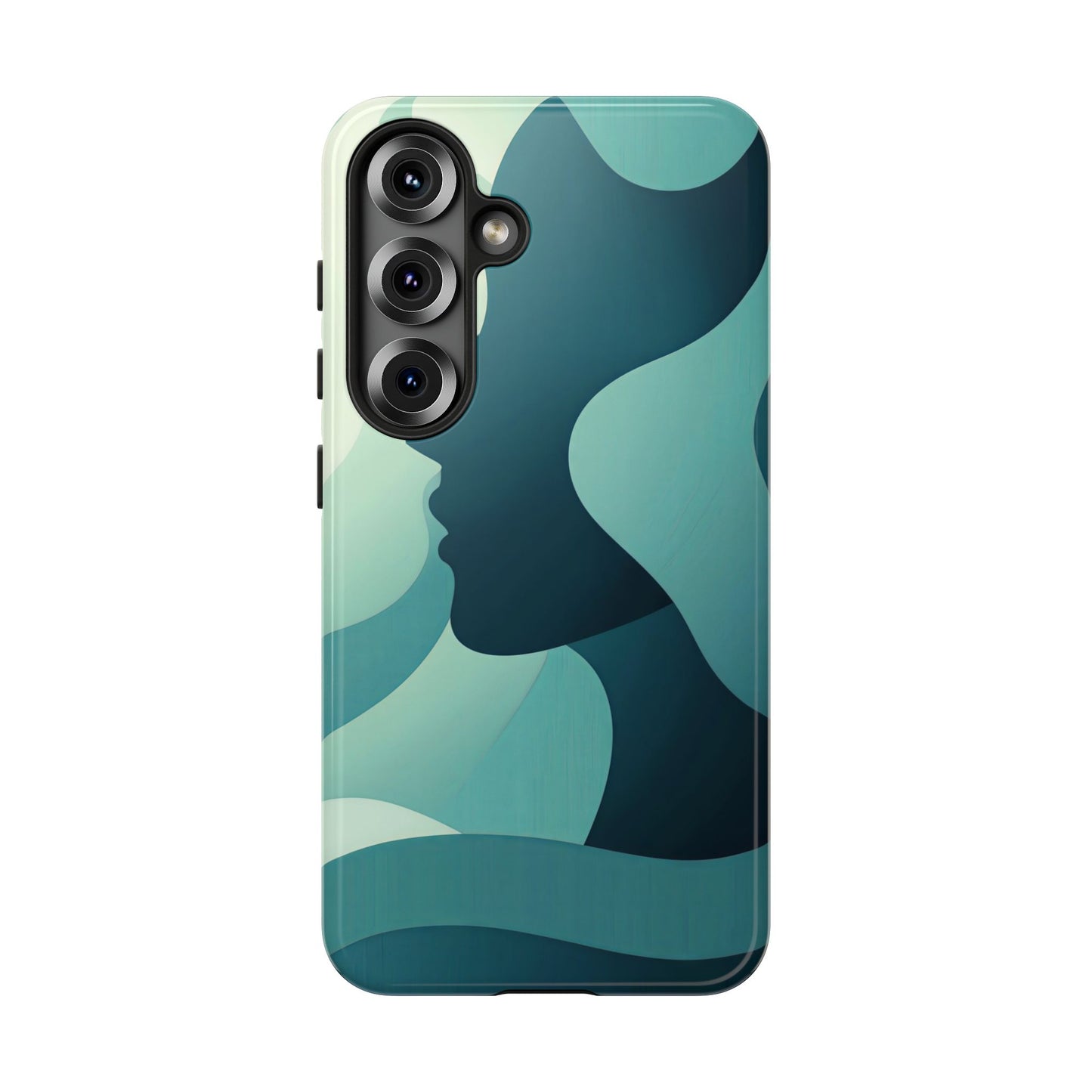 Whispers in Waves – Abstract Silhouette Phone Case for iPhone, Google Pixel, Samsung