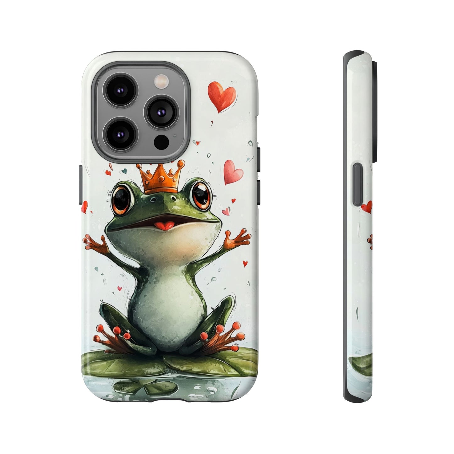 Happy Frog King Phone Case – Cute Anime Aesthetic for iPhone, Google Pixel & Samsung