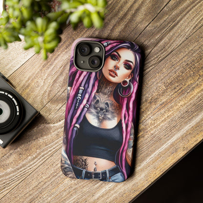 Tattooed Rebel – Gothic Cat Spirit Mobile Cover