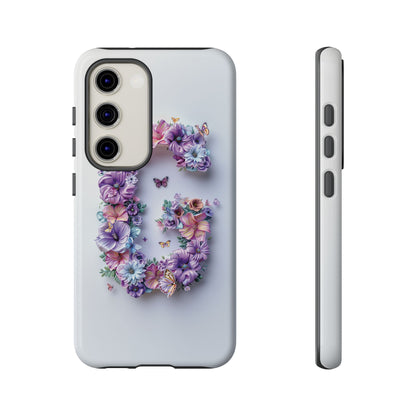 Floral Letter G Phone Case – Personalized Aesthetic Cover for iPhone, Samsung & Google Pixel