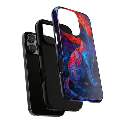 Mystic Paws – Stained Glass Cat Phone Case for iPhone, Samsung & Pixel