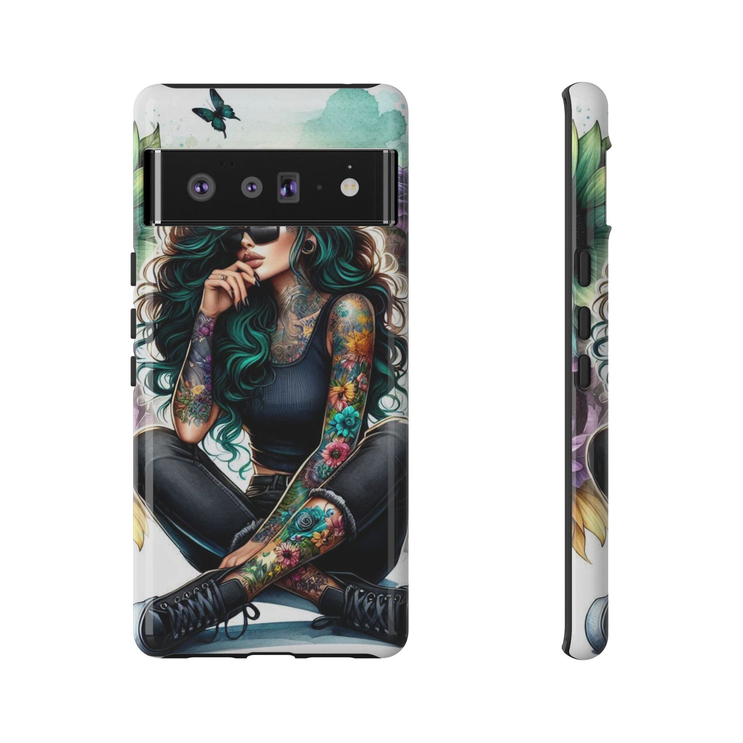 Urban Wildflower – Edgy Tattooed Beauty Mobile Cover