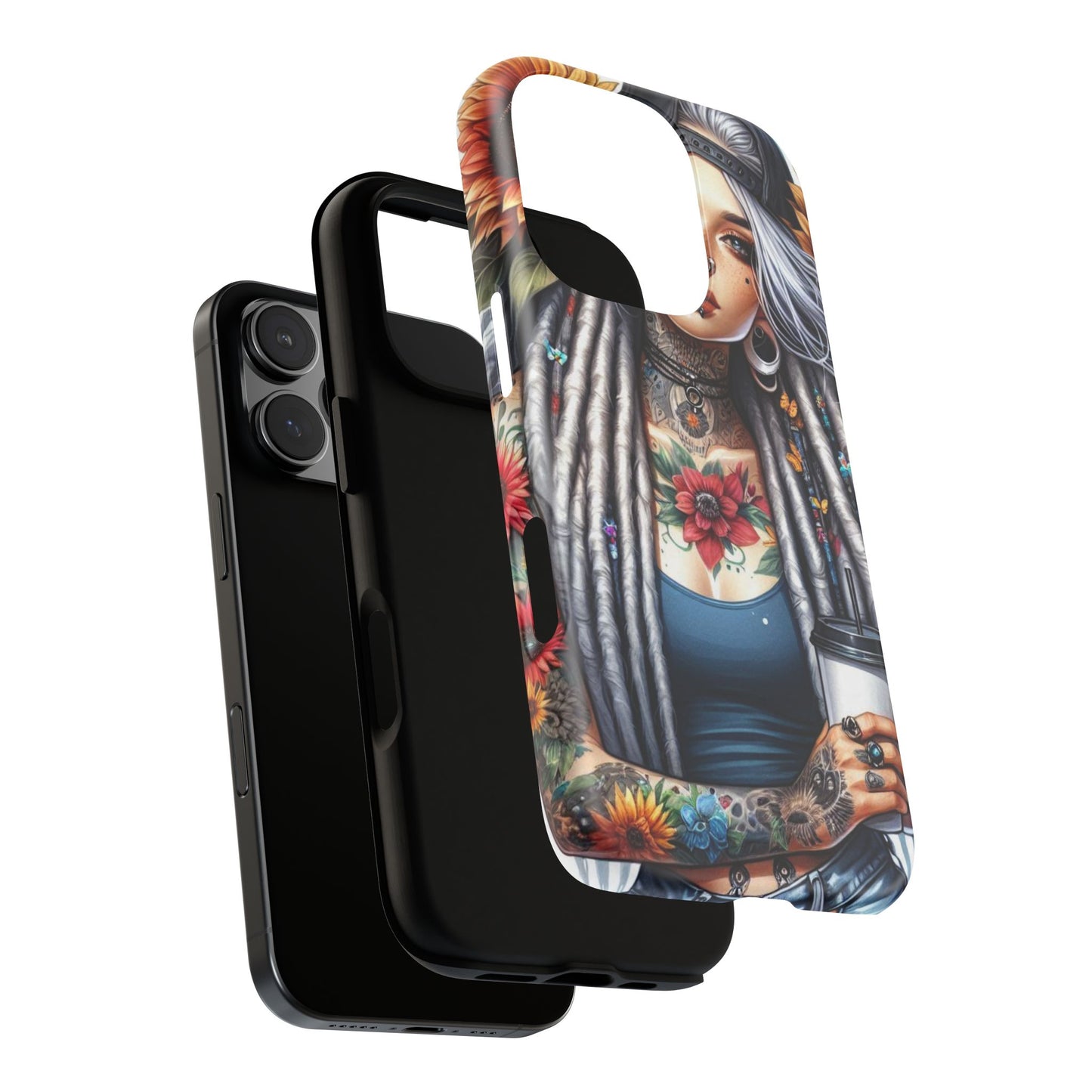 Sunflower Queen – Boho Rebel Tattoo Mobile Cover