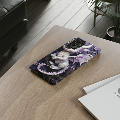 Charming Young Dragon on a Branch Phone Case Design