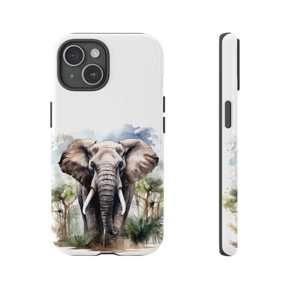 Majestic Watercolor Elephant Mobile Cover – Artistic Wildlife Design