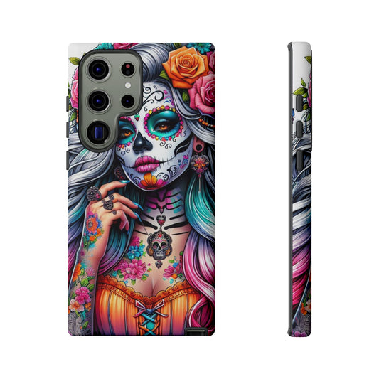 Sugar Skull Goddess – Día de los Muertos Floral Queen Mobile Cover