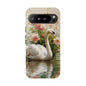 Floral Swan Phone Case – Bird Phone Case, Elegant & Protective for iPhone, Samsung & Google Pixel