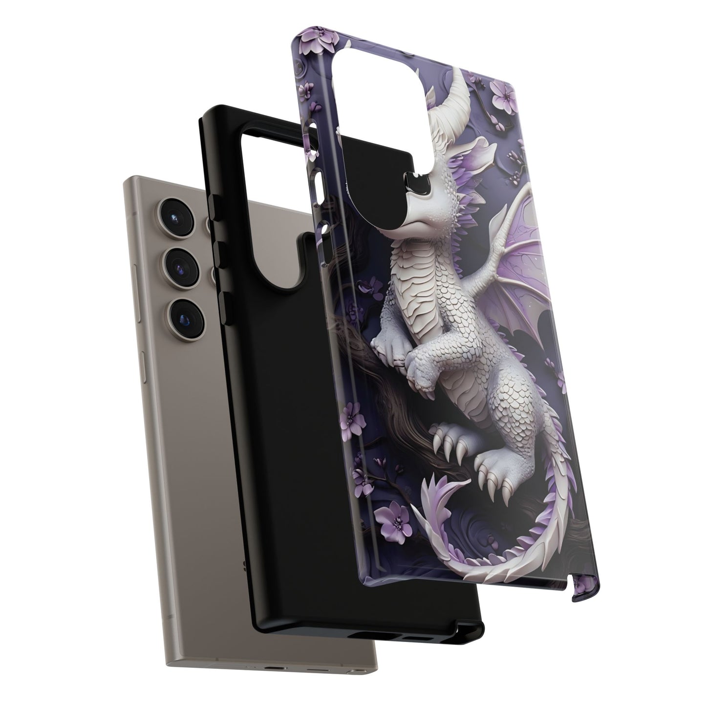 Charming Young Dragon on a Branch Phone Case Design