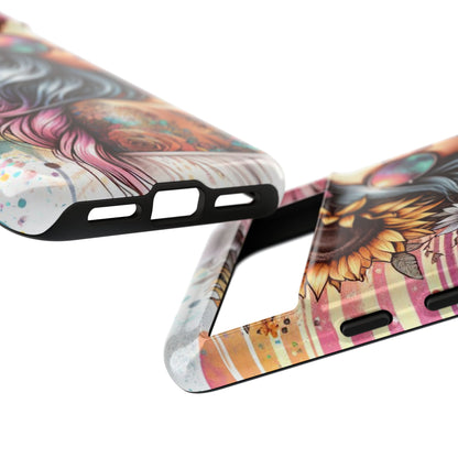 Retro Boho Wanderer – Sunflower Hippie Van Mobile Cover