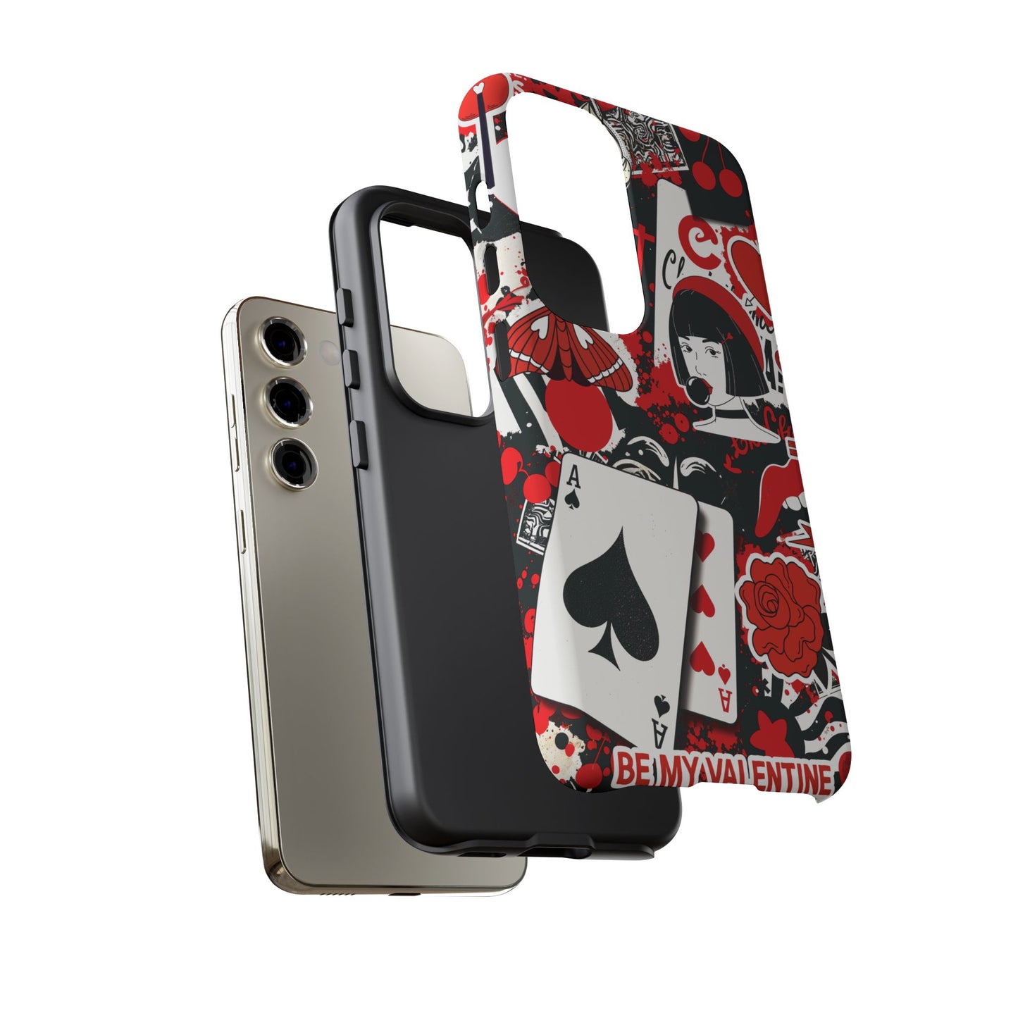 Bold Red & Black Ace Card Phone Case