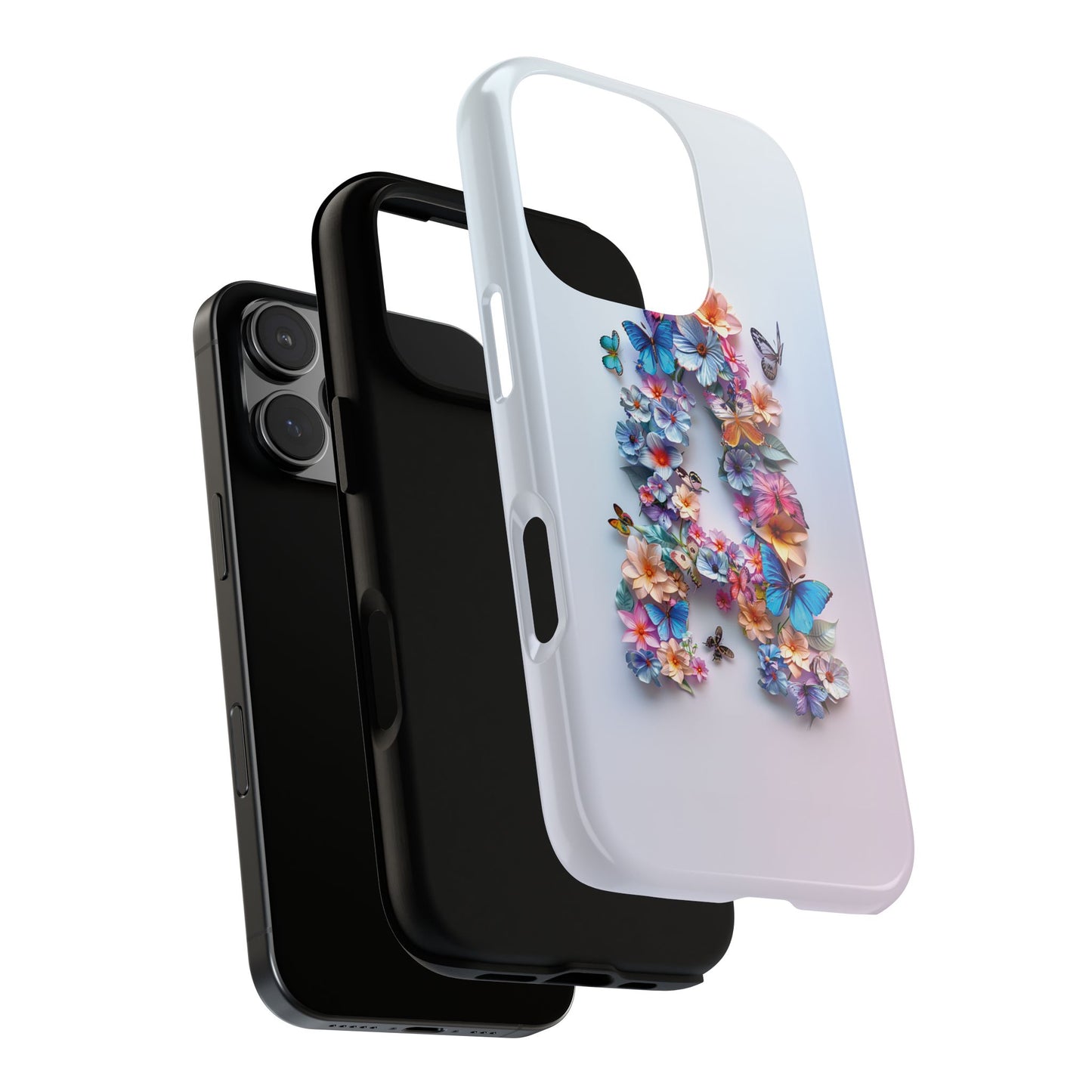 Floral Letter A Phone Case – Personalized Aesthetic Cover for iPhone, Samsung & Google Pixel