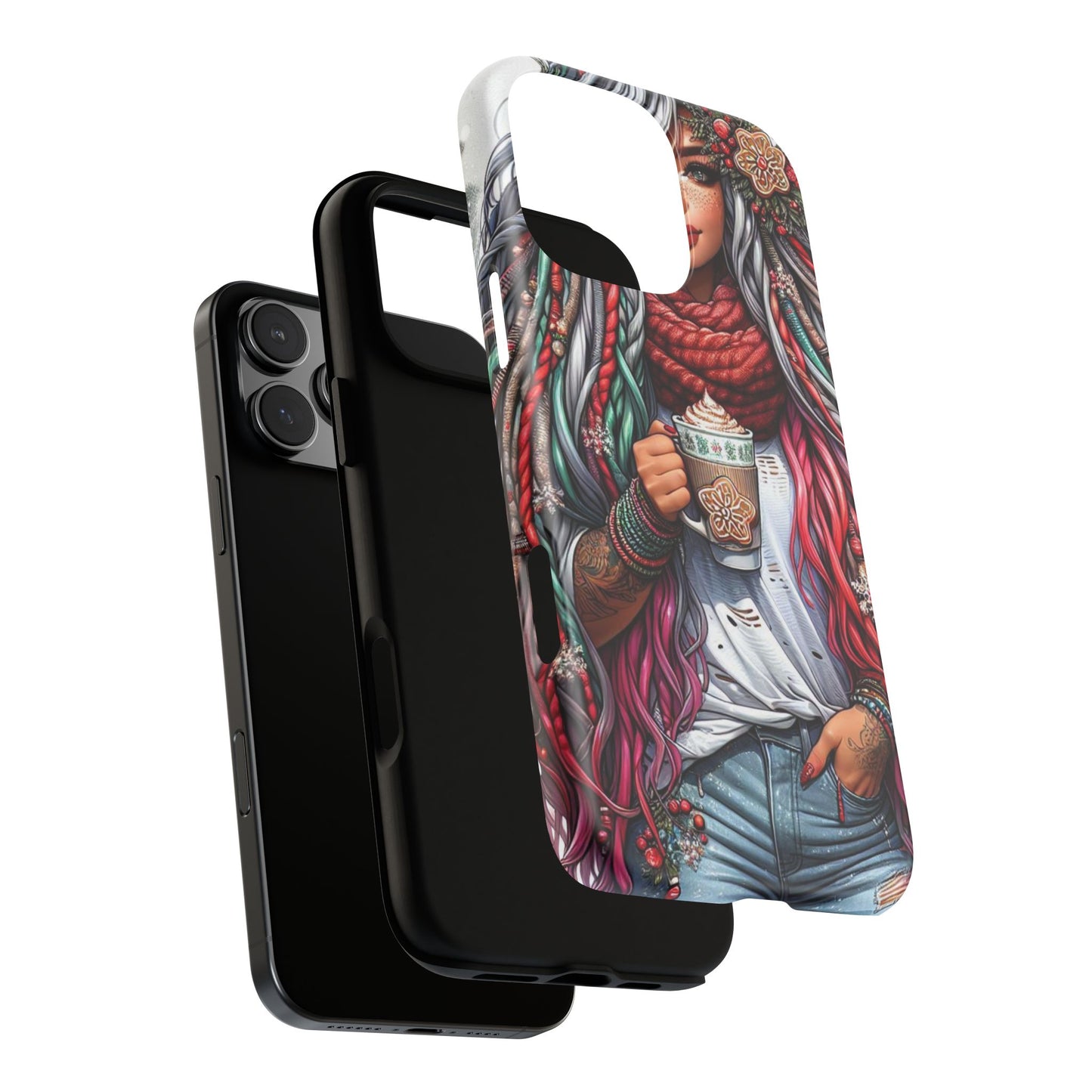 Boho Winter Queen – Cozy Dreads & Holiday Vibes Mobile Cover