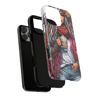 Boho Winter Queen – Cozy Dreads & Holiday Vibes Mobile Cover