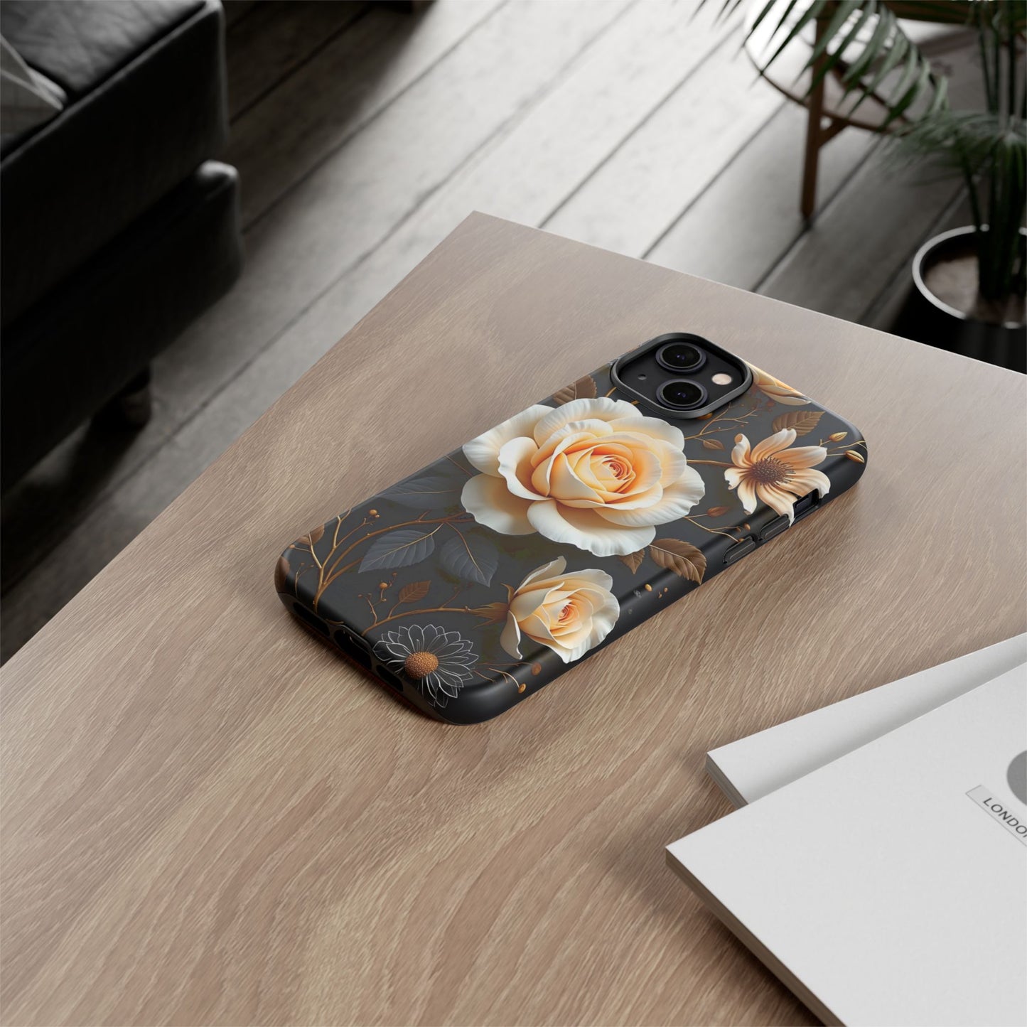 Elegant 3D Floral Design, Botanical Phone Case design for Iphone.