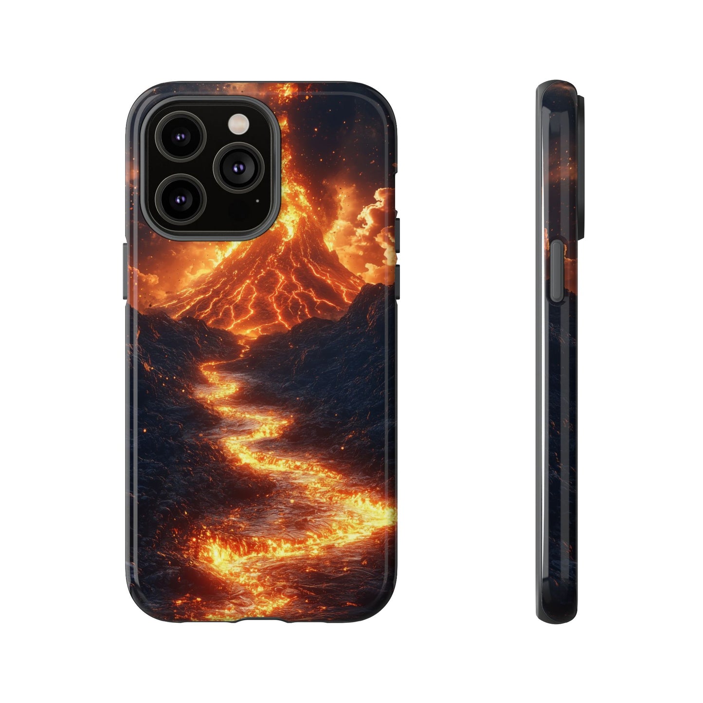 Erupting Volcano Lava Flow Phone Case for iPhone, Samsung & Pixel