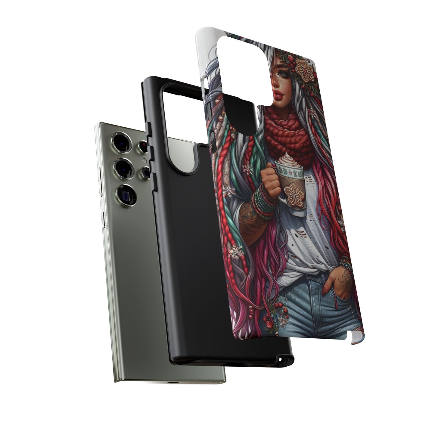 Boho Winter Queen – Cozy Dreads & Holiday Vibes Mobile Cover