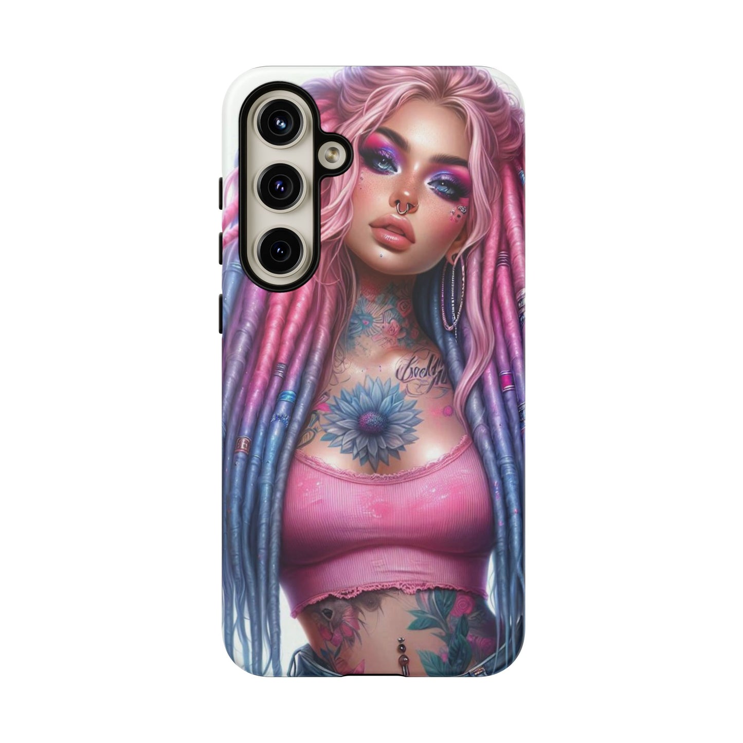Boho Dream – Vibrant Dreadlocks & Floral Ink Mobile Cover