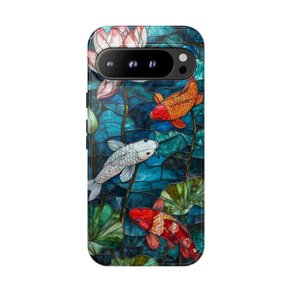 Lotus Serenity" – Koi Pond Stained Glass Case or iPhone, Samsung & Pixel