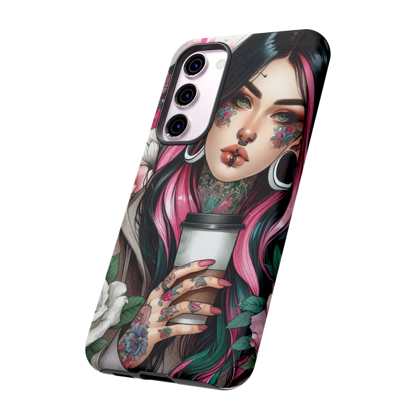 Tattooed Coffee Lover Art Mobile Case