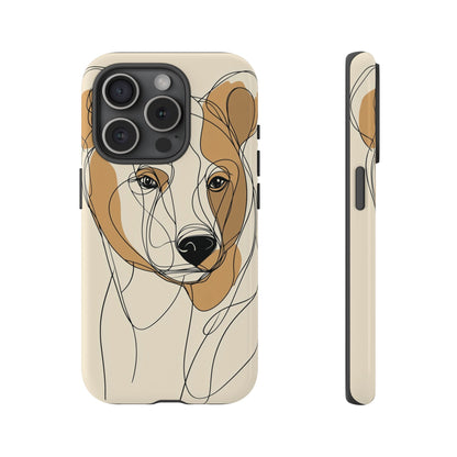 Soul of the Wild: Minimal Bear Portrait Phone Case for iPhone, Samsung & Pixel