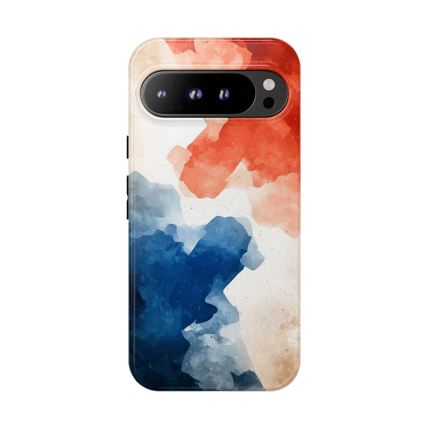 Crimson & Cobalt – Abstract Watercolor Splash Phone Case for iPhone, Google Pixel, Samsung